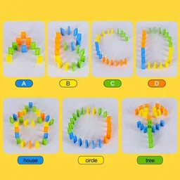 toyachi 40 Pcs Domino Train Toy Set With Lights and Sounds Multicolour13 image 4