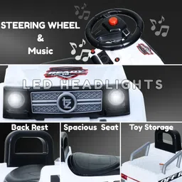 toyzoy Starlight Lite Manual Push Ride On for Kids|Boys|Girls Jeep Non Battery Operated Ride On image 3