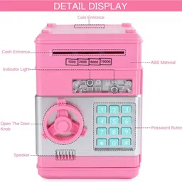 tazomi Piggy Bank Money Box with Electronic Lock, Coin Bank image 3