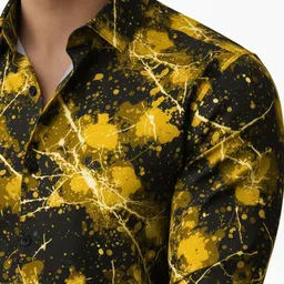 divybhav Men Regular Fit Printed Slim Collar Casual Shirt image 4