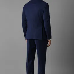 louis philippe Men Men Navy Slim Fit Solid Formal Two Piece Suit Solid Suit image 2