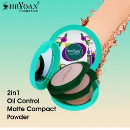SHRYOAN Soft Ultra Lightweight 2 In 1 Oil Control SPF 15 Compact Powder 28 g - Shade 03 image 3