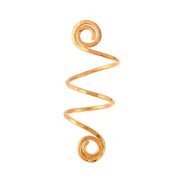 Silvermerc Designs Women Gold-Plated Wrinkle Finger Ring image 2