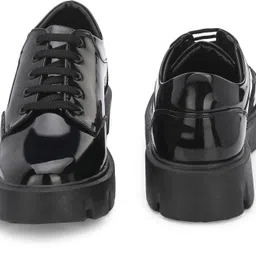 leo shoes Leo Men's Black Chic and Chunky Comfortable Shoes for Everyday wear Casuals For Men image 4