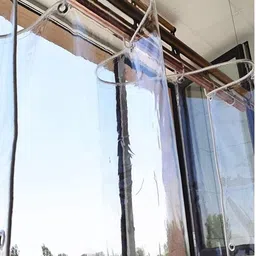 dewan sons Window Windproof Curtains Waterproof Transparent Tent - For Outdoor,Balcony Sheet Clear, 500 GSM Rain Sun Dust Protections (5 x 8 FT)-picture-18