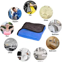 pitradev Microfiber Cloth 800 GSM Soft Ultra Absorption40x40cm,for Home Cleaning,Car Bike Wet and Dry Microfiber Cleaning Cloth image 4