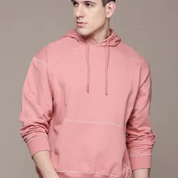 roadster Men Full Sleeve Solid Hooded Sweatshirt image 1