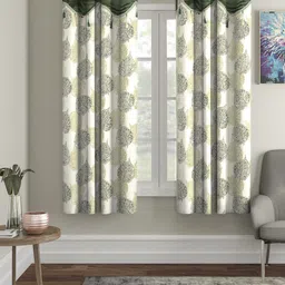 cortina 150 cm (5 ft) Window Polyester Semi Transparent Curtain Single Curtain-picture-26