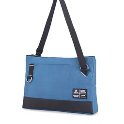 Arctic Fox Blue & Black Geometric Printed PU Structured Sling Bag image 5