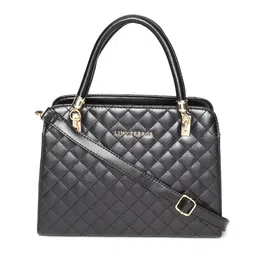 Lino Perros Black Quilted Solid Handheld Bag image 5