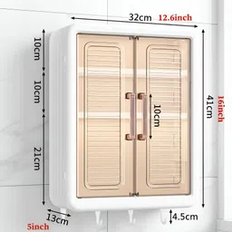vraj enterprise 3-Layer Wall Mounted Bathroom Cabinet Plastic Wall Shelf image 3