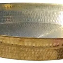 lalit Beautiful Brass Platter, Heavy Traditional Pital Parat, Paraat image 4