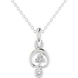 avsar Avsar BIS Hallmark AVP1207WB 14kt Cubic Zirconia White Gold Pendant-image-2