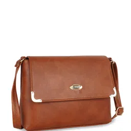 Lancer Women Solid Structured Leather Sling Bag image 4