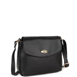 Lancer Women Solid Structured Leather Sling Bag image 5