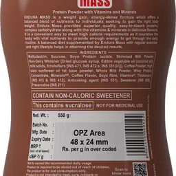 endura Cafe Mocha 550 Weight Gainers/Mass Gainers image 2