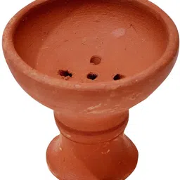 om craft villa Mitti Clay Chillum-Bowl for Hookah 5 inch Earthenware Hookah-picture-13