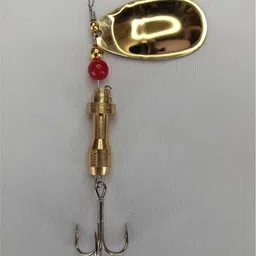 coral india Spinner Bait Brass Fishing Lure image 2