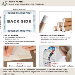 poster deal Never Give Up Motivational Poster | Great Things Take Time Quote Wall Art Motivational Quote Wall Art for Bedroom, Office, | Wall Poster for Home, Office & Garage Decor | Premium Paper Print | Minimalist Paper Print Wall Poster 12 x 18 inch Paper Print image 4