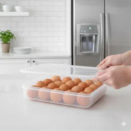 maxtid Plate Kitchen Rack 24 Grid Modern Egg Tray for Neat Kitchen Look Plastic-picture-24
