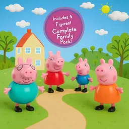 mahi zone Peppa Pig Family Set of 4, Peppa Pig, George, Daddy Pig, Mommy Pig Toys _M528 image 2