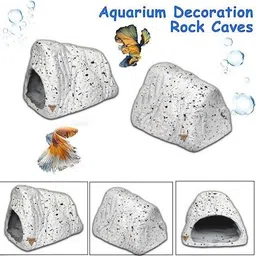 gig bazaar Aquarium Stone Shelter Rock Small Fish Shrimp Hideaway Decoration Ornament. Laterite Unplanted Substrate image 4