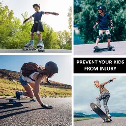 skate gear Knee, Elbow, and Palm Safety Guard for Kids Skating Guard Combo image 5