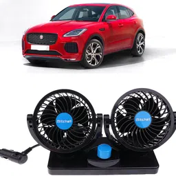 bluedrum Car Fan 12V 360 Head 2 Speed Quiet Strong for All Auto Vehicles-B216 Car Interior Fan-picture-15