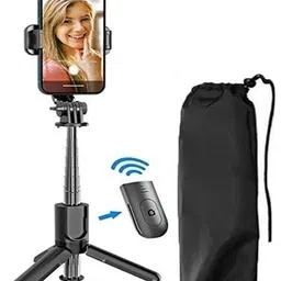 BUFONA Extendable Bluetooth Remote Selfie Stick Stand Holder for Mobile Phone+Bag Tripod, Tripod Kit, Monopod-image-60