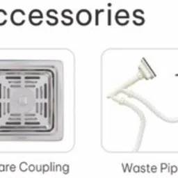 fourview 45x20 Inch Double Bowl Granite Quartz Kitchen Sink | 12mm Thick Metallic Finish Heat & Scratch Resistant | Top/Under/Flush Mount | With Coupling & Waste Pipe Under Counter Basin image 5