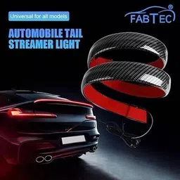 fabtec Carbon Fiber Rear Led Strip Taillight,Brake Light with 48 inch Signal Indicator Car Spoiler image 5