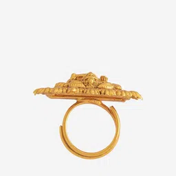 Kushal's Fashion Jewellery Gold Plated Antique Finger Ring image 2