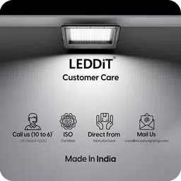 leddit Aluminium 50W Waterproof Outdoor LED Floodlight with Droplet Lens Diffuser | Halogen for Garage, Parking (Cool White) - Pack of 5 | Short Circuit & Surge Protection with IP66 Rating Flood Light Outdoor Lamp image 4