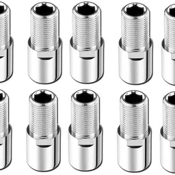 oleanna Extension Nipple Faucet For Fitting Full Brass 3inch Silver Chrome Pack Of 10 Faucet Nozzle image 1