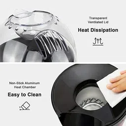 sonani Popcorn Maker Household Automatic Popcorn Machine 300 ml Popcorn Make Popcorn Machine - Oil Mini Hot Air Popcorn Machine Snack Maker Portable Electric 500 L Popcorn Maker image 4