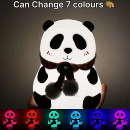 oximus Silicon Cute Panda USB Rechargeable Lamp Kids Soft Sensor Light Color Changing Night Lamp-picture-17