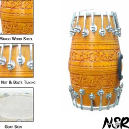 nsr NSRSH02 Nut & Bolts Dholak image 4