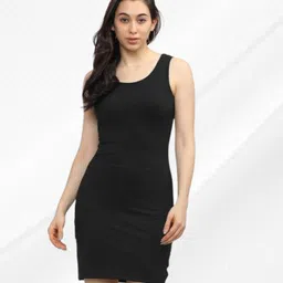 shoptowear Women Bodycon Black Above Knee/Mid Thigh Length Dress-picture-11