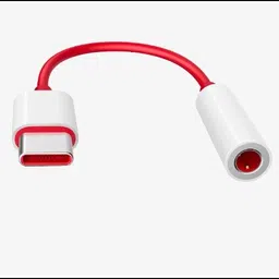 SAKZAI White And Red USB-C to 3.5mm Audio Headphone Jack Adapter Phone Converter image 2