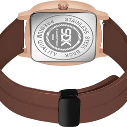 sdk Stylish Rose Gold Square-Case with Roman Analog Watch Analog Watch - For Men & Women I-21 image 4
