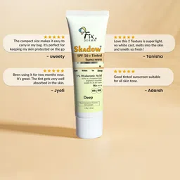 FIXDERMA Shadow Tinted SPF 50 Pa+++ Sunscreen With Vitamin E- 30 g image 2
