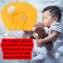 kotton candy Mustard Seeds Baby Pillow Pack of 1 Solid Mustard Seeds (Rai) Pillow Velvet, Baby Head Shaping Takiya Soft Pillow image 3