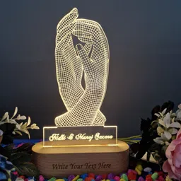Personalized Love Hand Shake 3D Illusion Night Lamp-image-4