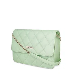 FLYING BERRY Green Textured Structured Sling Bag image 3
