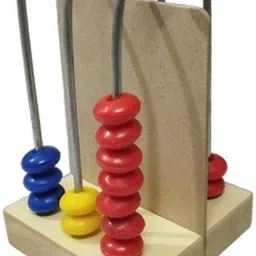ashmi Wooden Multi-Color 3 Rods Abacus Maths Count add & Subtract for Boys Girls Kids image 3