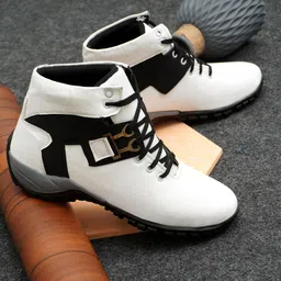 shoeline Modern Fashion High Top Ankle length Boots For Men image 2