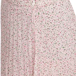 fkube Women Printed Pleated Pink Skirt image 4