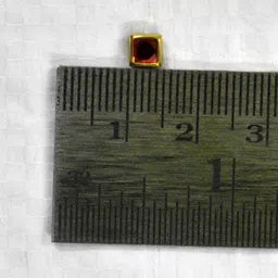 prabhasdesigns Orange color 4mm Square Shape Kundan Stone 50 grams (Approx. 500 pcs) for DIY Orange Beads image 4