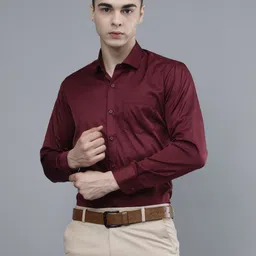 zodara Men Regular Fit Solid Spread Collar Formal Shirt-picture-12