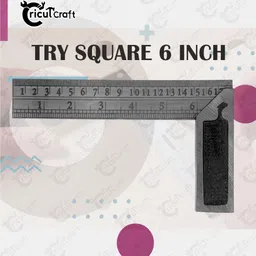 cricutcraft Carpenter try square 6inch steel ruler scale heavy duty 90 degree GUN_6_INF Tri-Square image 1